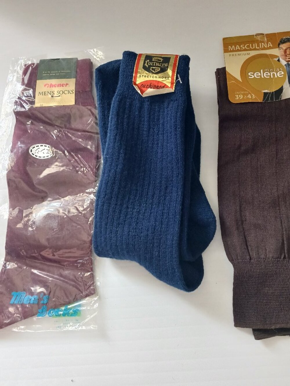 3 Pairs Of Vintage Men's Socks